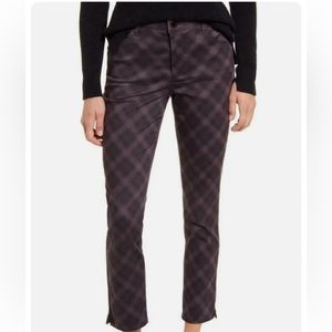 Wit & Wisdom / Democracy Black Espresso Plaid High Rise Vintage Skinny Pants